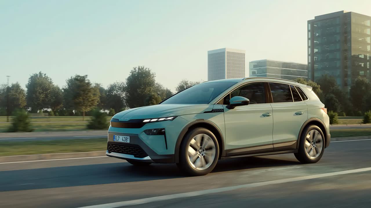 Skoda Elroq (lysegrøn), den mest solgte bil i Danmark i marts 2026
